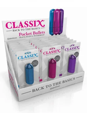 Classix Pocket Bullet Display 18 Pieces Pipedream Products Female Sex Toys