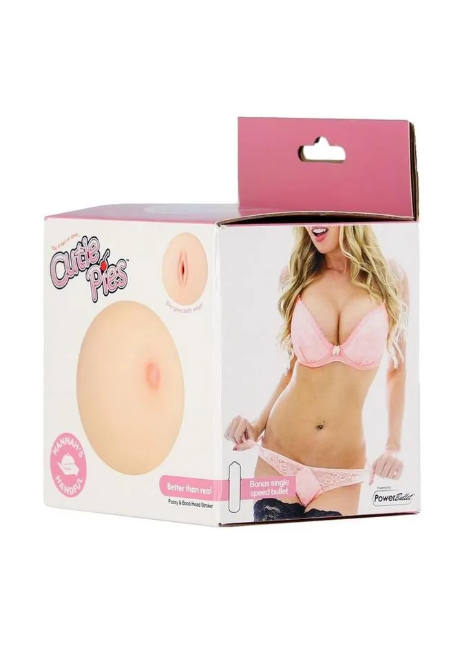 CutiePies Male Sex Toys Cutiepies Hannahs Handful Vagina Masturbator with Powerbullet