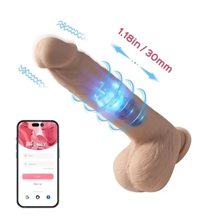 Honey Play Box KenzoApp Controlled 95 Big Realistic Thrusting Dildo Vibrators