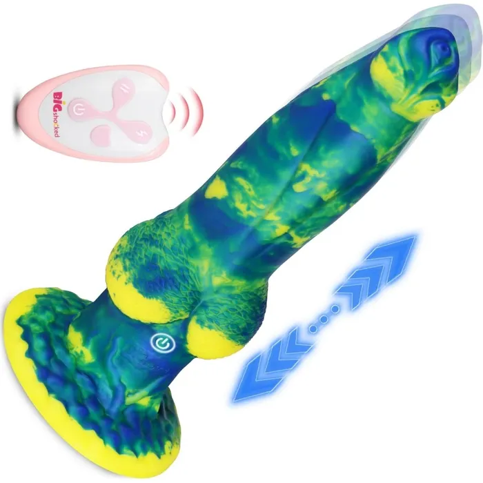 2 in 1 87in Thrusting Vibrating Silicone MonsterDildoApp Control Sohimi Female Sex Toys