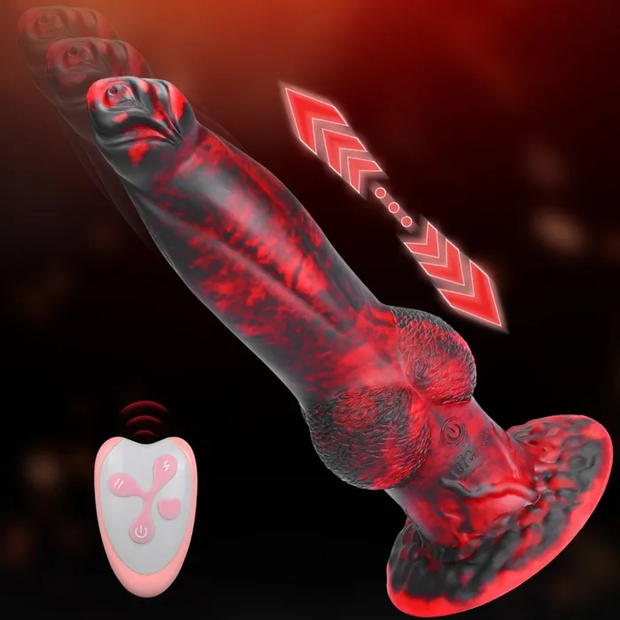 2 in 1 87in Thrusting Vibrating Silicone MonsterDildoApp Control Sohimi Female Sex Toys