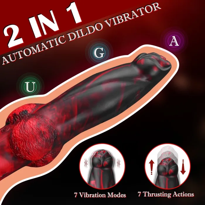 2 in 1 87in Thrusting Vibrating Silicone MonsterDildoApp Control Sohimi Female Sex Toys