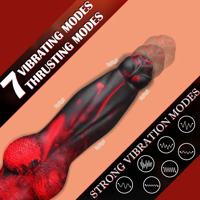 2 in 1 87in Thrusting Vibrating Silicone MonsterDildoApp Control Sohimi Female Sex Toys
