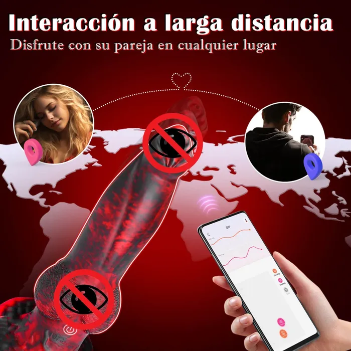 2 in 1 87in Thrusting Vibrating Silicone MonsterDildoApp Control Sohimi Female Sex Toys