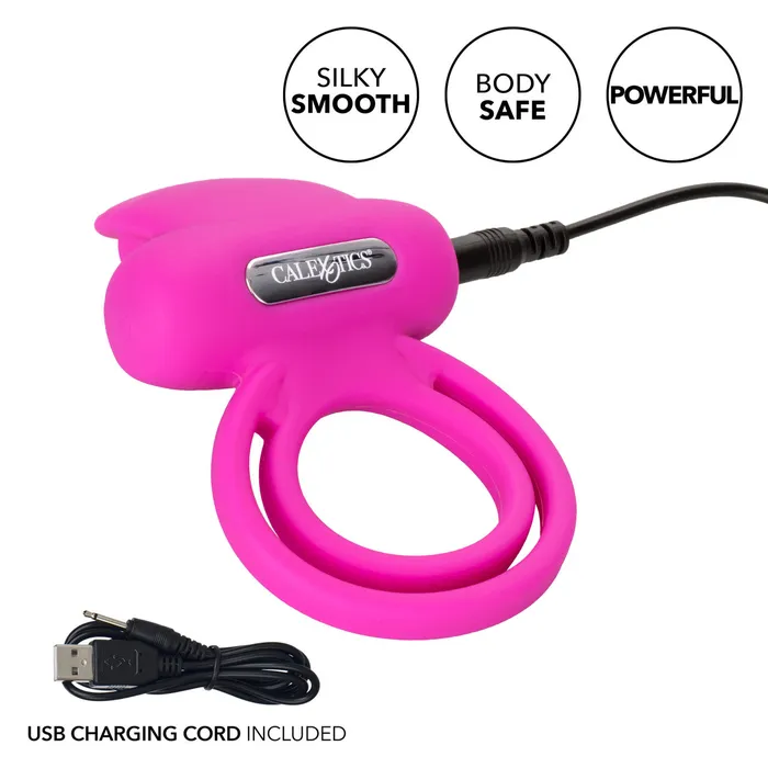 Female Sex Toys CalExotics Silicone Rechargeable Dual Clit Flicker Enhancer