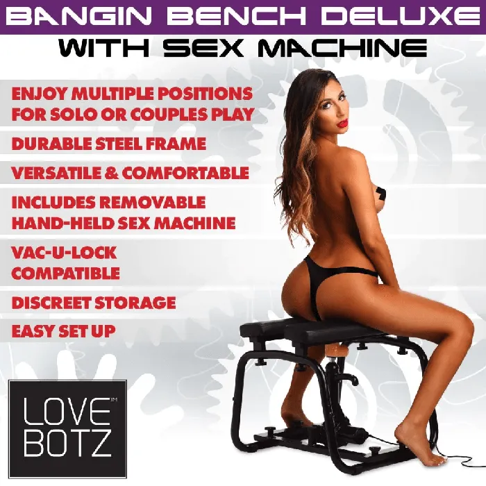 LoveBotz Deluxe Bangin Bench With Sex Machine Lovebotz Female Sex Toys
