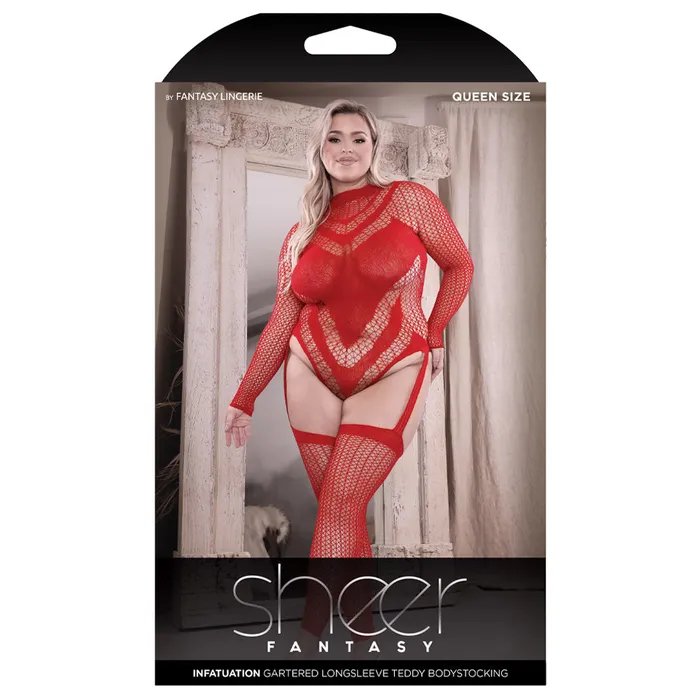 Fantasy Lingerie Bodystockings Playsuits Fantasy Lingerie Infatuation Footless Teddy Bodystocking Curvy