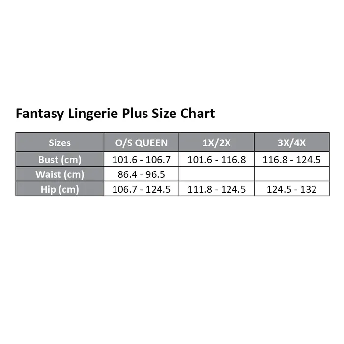 Fantasy Lingerie Bodystockings Playsuits Fantasy Lingerie Infatuation Footless Teddy Bodystocking Curvy