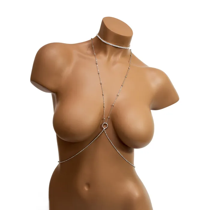 Female Sex Toys Western Fashion Western Fashion Rhinestone Circle Body Chain Choker