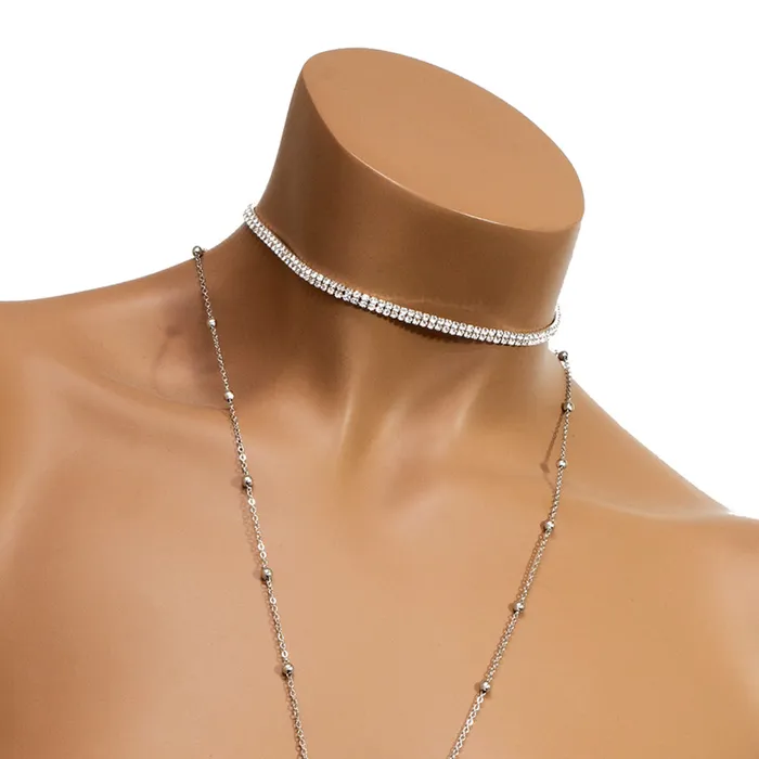 Female Sex Toys Western Fashion Western Fashion Rhinestone Circle Body Chain Choker
