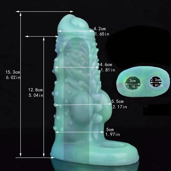 Luminous Silicone Penis Sheath Xinghaoya Male Sex Toys