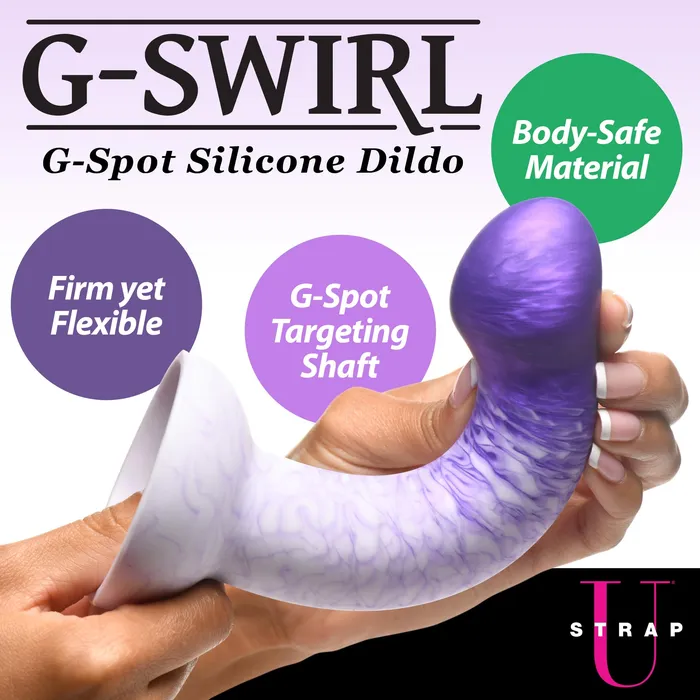 Strap U Female Sex Toys GSwirl GSpot Silicone Dildo